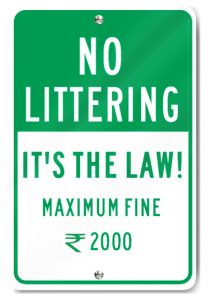 19. No Littering fine EN