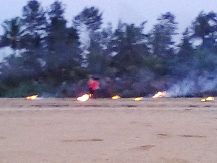 beach fire-